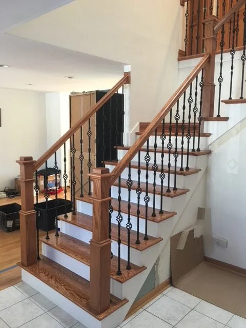 classic hardwood flooring staircase
